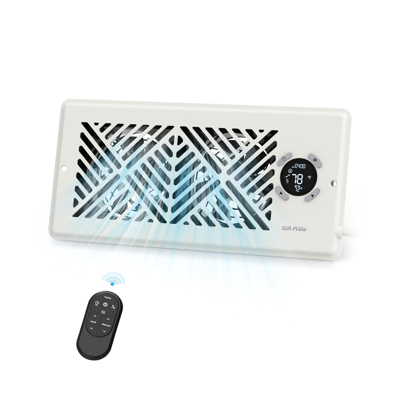 Smart Vent Booster Fan for 4"x10" Registers