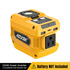 220W Inverter for Dewalt 20V, with AC/USB/Type-C and 400LM LED Light